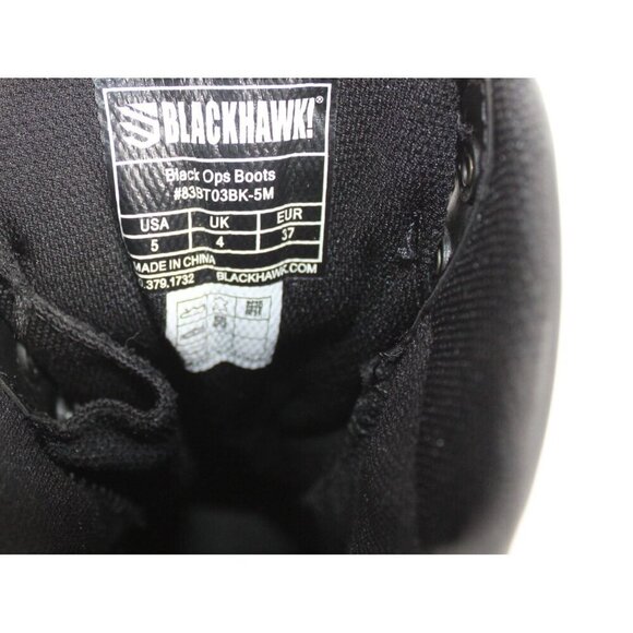 BLACKHAWK! Combat Boots Men's Size 5 Black Ops Leather Waterproof Cushioned - Picture 13 of 16